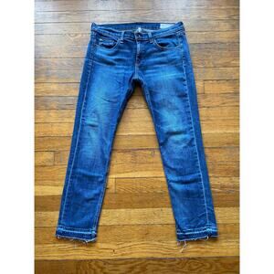 RAG & BONE 'Jean/Dre Capri' Jeans w/Raw Hem sz 28 (actually 31w)